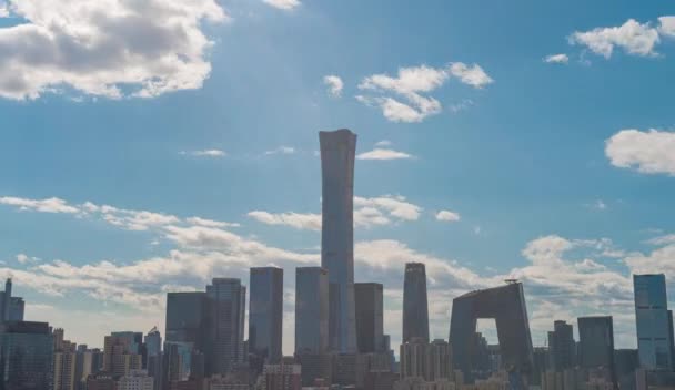 Time Lapse Clouds Cityscape Beijing — Vídeo de Stock