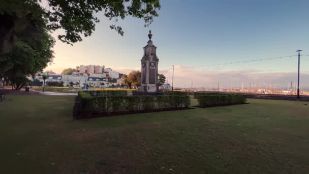 Beautiful View Torquay Cenotaph Princess Gardens Torbay Devon South West — Stockvideo