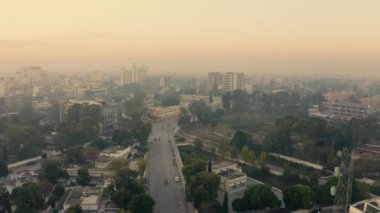 Rawalpindi şehrinin hava görüntüsü Pakistan