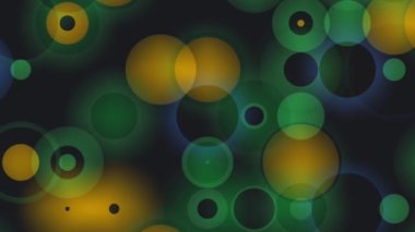 An Abstract Black Background With Multicolor Blinking Disco Circles Pattern Background Animation - graphics