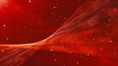 Parlayan kırmızı parçacıklarla soyut arkaplan