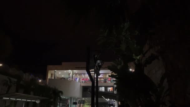 Faulty Lamp Blinking Outdoors Night — Stok video