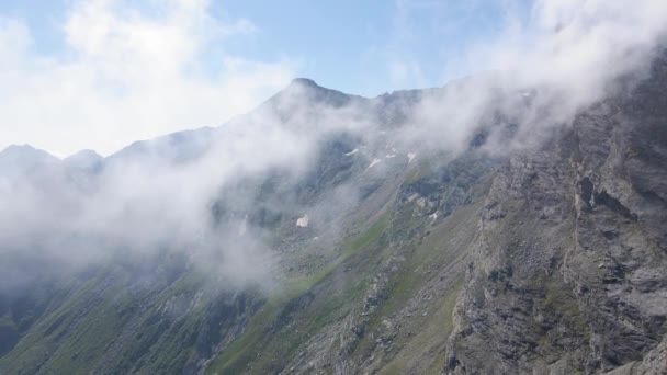 Beautiful View Mountain Landscape Blue Cloudy Sky — Vídeos de Stock