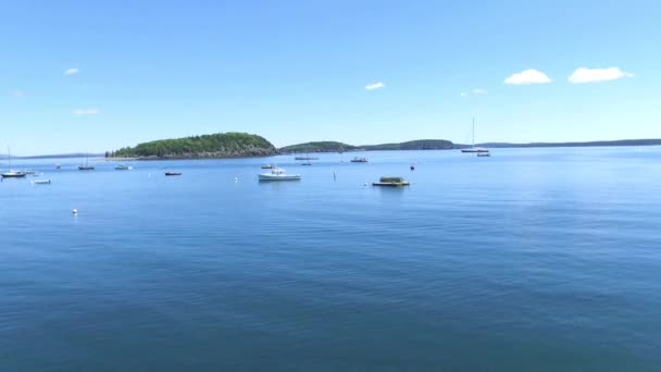 Eine Luftaufnahme Von Inseln Und Booten Ozean — Stockvideo