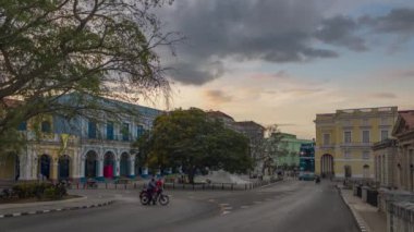 A time lapse of people walking and the traffic in Plaza de La Vigia square in Matanzas, Cuba