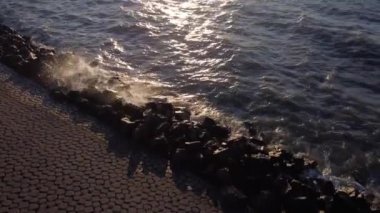 An aerial view of Lake Markermeer in Oostvaardersdijk Lelystad, Netherlands