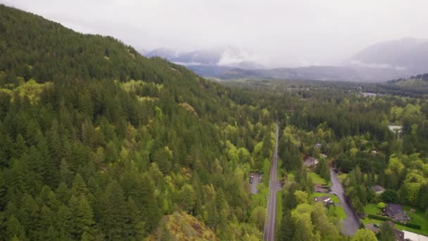 Aerial View Vast Landscape North Bend Snoqualmie Washington Usa — Stock videók