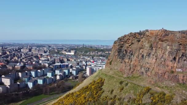 Arthur Seat Principal Pico Grupo Colinas Edimburgo Capital Escócia Reino — Vídeo de Stock