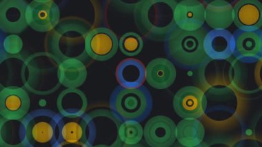 A Splurging bubbly spots dark palette black background animation motion graphic