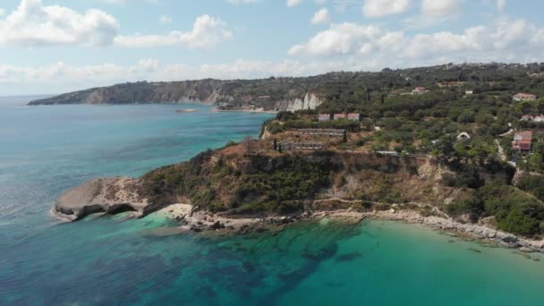 Short Drone Shot Video Pessada Beach Kefalonia Greece Raw Shot — Vídeo de Stock