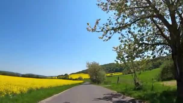 Траєкторія Циклу Геркула Вартбурга Оточена Полями Деревами Сонячний День — стокове відео