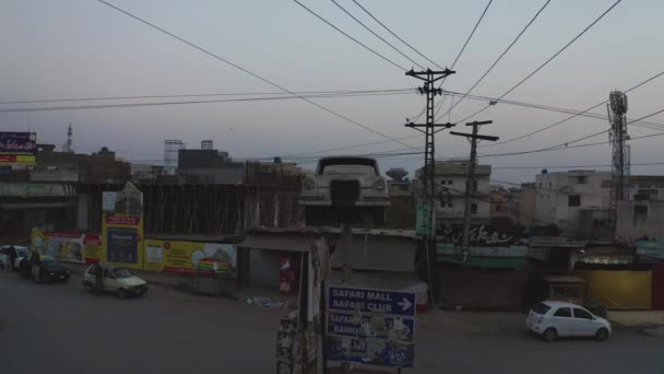 Old Car Set Pillar Rawalpindi Pakistan — Stockvideo