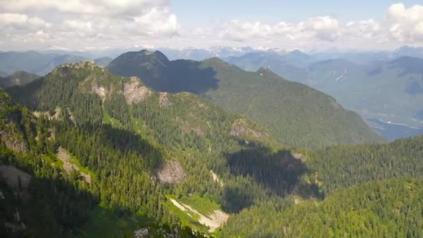 Metraje Drones Seymour Mountain Columbia Británica Canadá Verano — Vídeo de stock