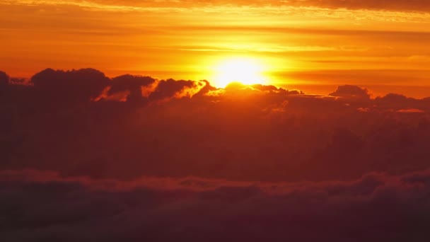 Telepoview Van Zonsopgang Bij Haleakala Crater Maui Hawaï — Stockvideo