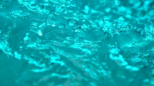 Powolny Ruch Niebieska Woda Chlapanie Strzał 1000Fps — Wideo stockowe