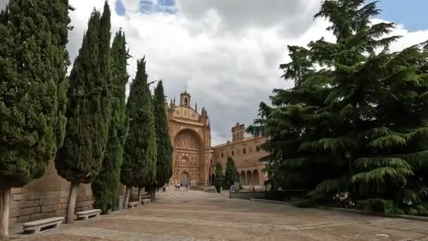Convento San Esteban Yüzü Salamanca Spanya — Stok video