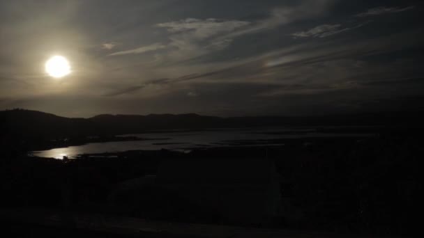 Timelapse Footage Sunset Slowly Turning Dark Night Knysna River South — Video Stock
