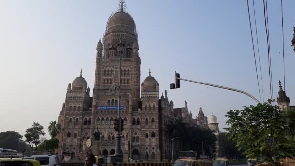 Mumbai Maharashtra India November 2021 Vehicle Traffic Brihanmumbai Municipal Corporation — Vídeo de Stock