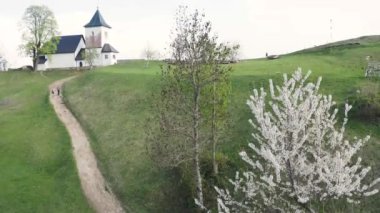Saint Peter church aerial drone cinematic