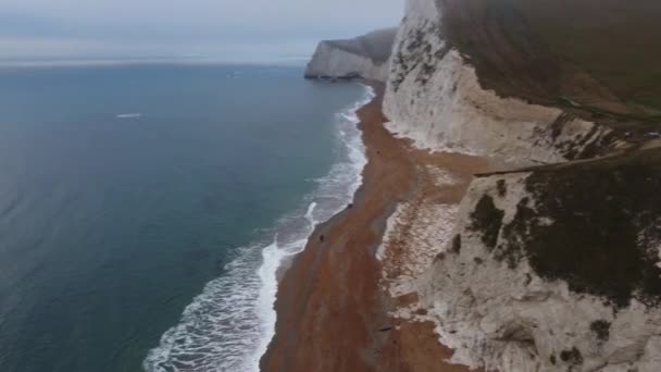 Drone Footage Beach Durdle — Stockvideo