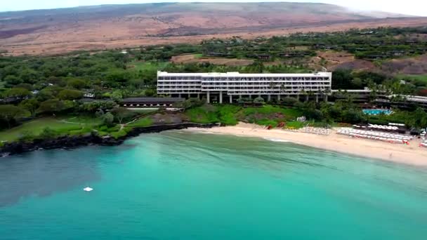 Aerial Footage Beautiful Landscape Resort Beach — Vídeos de Stock