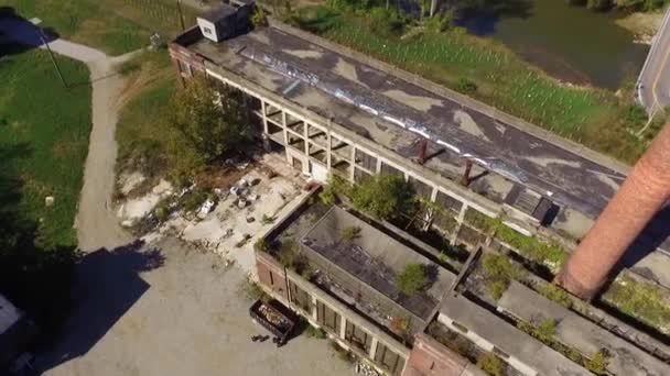 Aerial View Abandoned Munitions Factory — Stockvideo