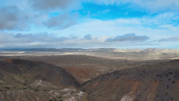 Aerial Drone Footage Mountains Carrizo Plains National Monument California United — Stock videók