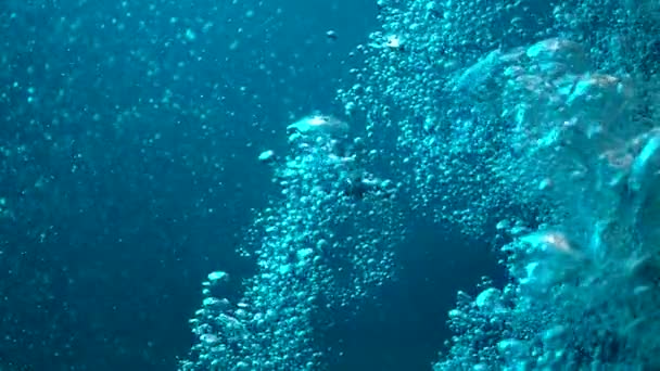 Water Bubbles Blue Shot Slow Motion 1000Fps — Video