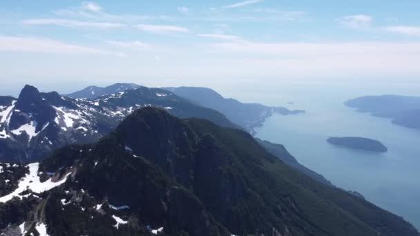 Beautiful Aerial Footage Mount Brunswick Officially Brunswick Mountain Canada — Stockvideo
