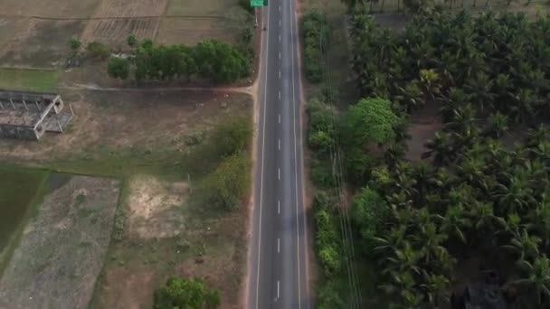 Beautiful Aerial View Highway Nature Daylight — Video Stock