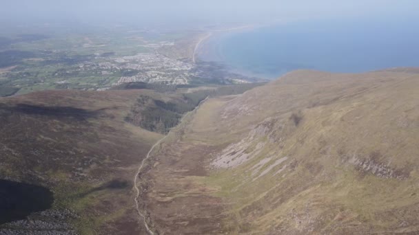 Aerial Shot Slieve Commedagh Mountains Newcastle County Northern Ireland — Video Stock