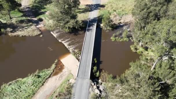 オーストラリア ニューサウスウェールズ州の七つの川の空中写真 — ストック動画