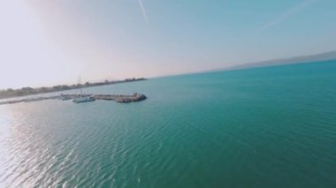 FPV Drone shot - Flying above the s