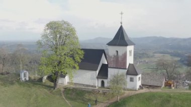 Saint Peter church aerial drone cinematic