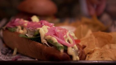 Hot dog food texans with food background