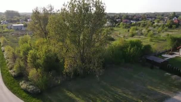 Aerial Shot Traffic Asphalt Highway Suburbs Radom Poland — Stok video
