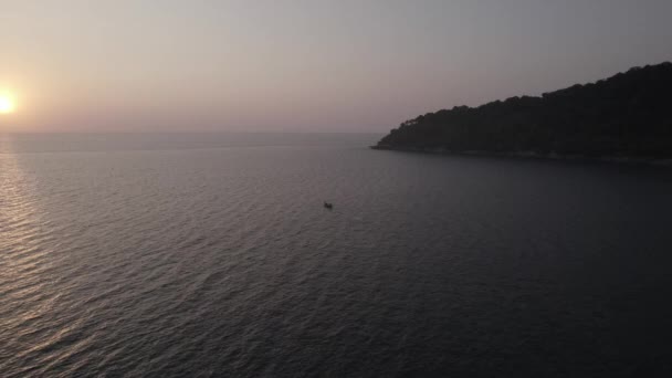 Ein Faszinierender Blick Auf Eine Wunderschöne Meereslandschaft Bei Sonnenuntergang — Stockvideo