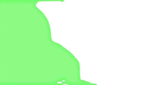 Wavy Green Pastel Paint Smooth Flow Animation — Vídeos de Stock