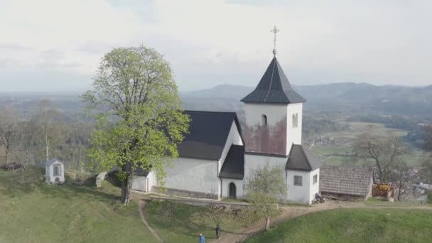Saint Peter Church Aerial Drone Cinematic — Stockvideo