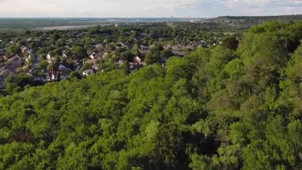 Aerial View Scenery Green Trees Cedar Ridge Preservation — Stockvideo