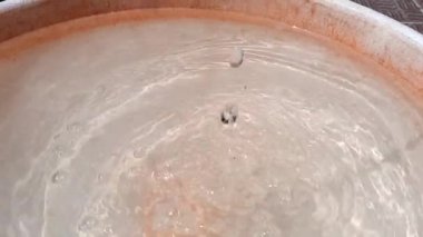 Fresh water flow in tub, fresh water, water