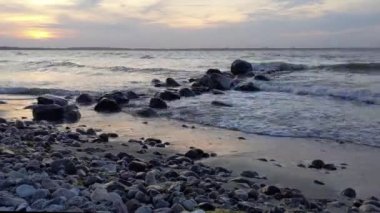 time lapse at Timmendorfer Strand at sunset
