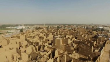 An aerial view of an old city in Saudi Arabia