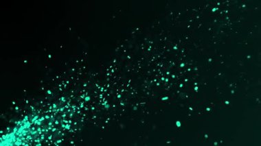 soyut neon yeşil parçacıklar arka planı  