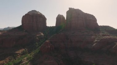 Red Rock Mountain Monument Cathedral Rock in Sedona, Arizona at Sunrise.