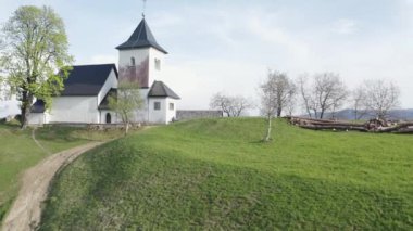Saint Peter church aerial drone cinematic
