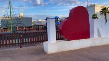 I love Nador text sign in Morocco outdoors