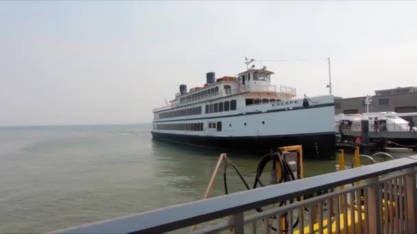 Beautiful View Ship San Francisco California Daylight — Wideo stockowe