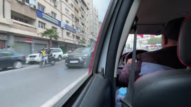 Prędkość Kierowcy Taksówki Drodze — Wideo stockowe