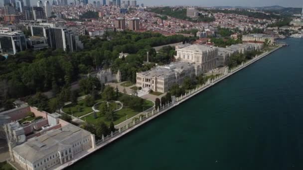 Priveliște Pitorească Păsărilor Coastă Clădiri Urbane Din Istanbul Turcia — Videoclip de stoc